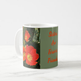Taza De Café Hermanas del Suroeste son siempre flores de cactus