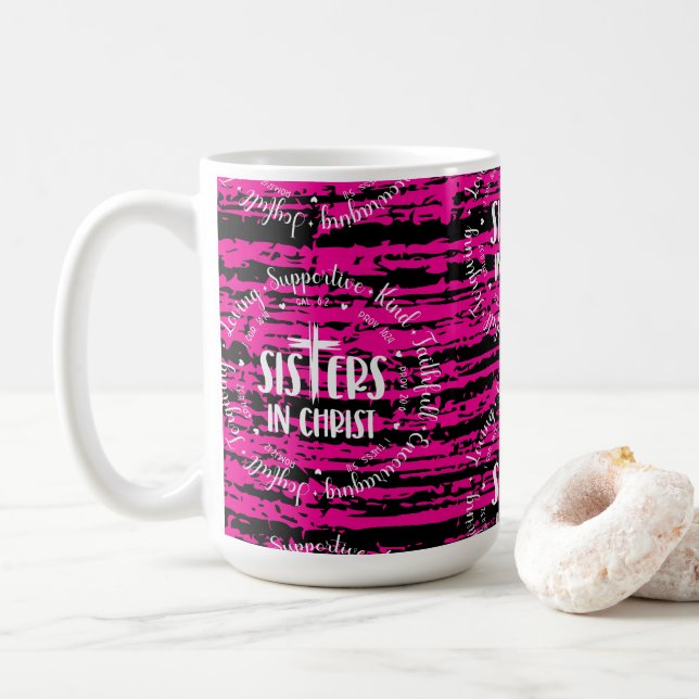 Taza De Café hermanas en cristo (Con donut)