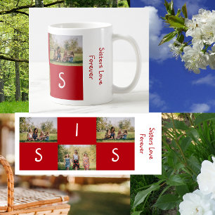 Taza De Café Hermanas Lindas Aman Por Siempre SIS 3 Fotos Perso