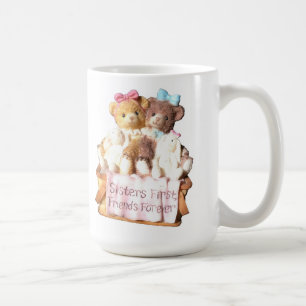 Taza De Café Hermanas Primero Amigas Por Siempre Dos Osos