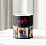 Taza De Café Hermanas rosadas calientes 3 regalo de Collage de<br><div class="desc">Celebra la hermandad con las hermanas rosadas calientes 3 Collage de fotos Keepsake Coffee Mug. Esta vibrante taza presenta un impresionante collage de tres preciadas fotos, capturando momentos especiales compartidos con tus hermanas. El diseño rosa intenso aporta un toque divertido y elegante, lo que lo convierte en una pieza destacada...</div>