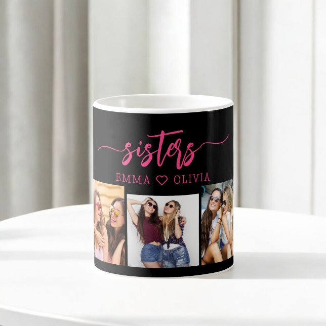Taza De Café Hermanas rosadas calientes 3 regalo de Collage de  (Subido por el creador)