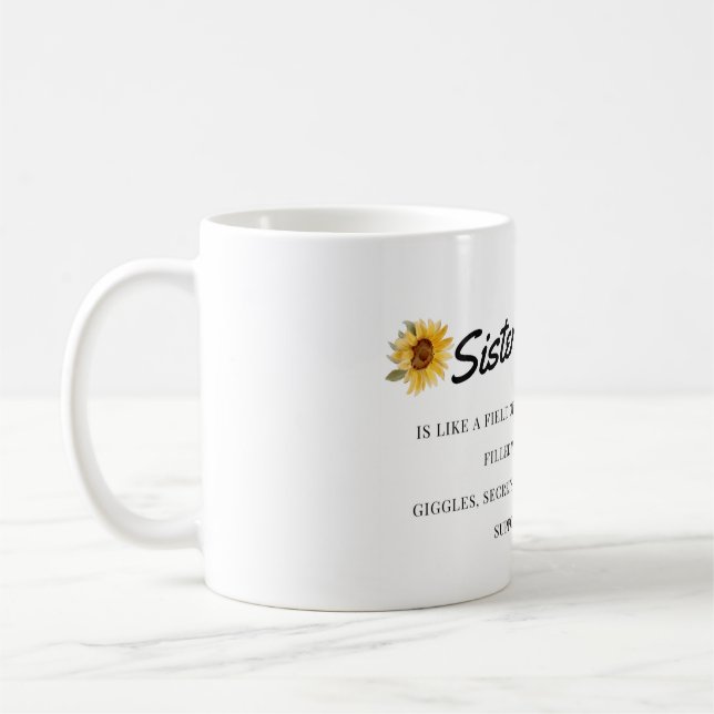 Taza De Café Hermandad de girasol - Apoyo, gafas, secretos (Izquierda)