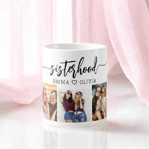 Taza De Café Hermandad Hermanas 3 Collage de fotos Keepsake