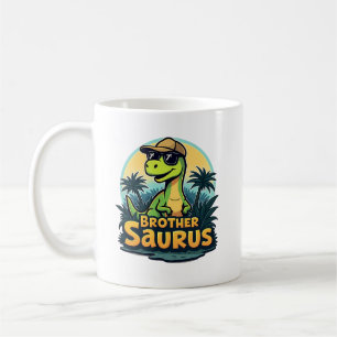 Taza De Café Hermano Brothersaurus - Personalizado divertido Di
