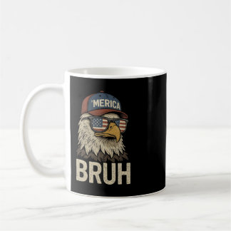 Taza De Café Hermano Cuarto 4 De Julio Águila Patriótico Americ