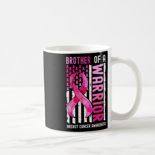 Taza De Café Hermano De Un Guerrero Con Cáncer De Mama (Derecha)