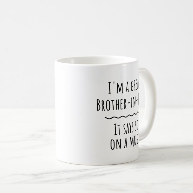 Taza De Café Hermano en la ley Nuevo futuro o actual peluca de  (Anverso derecho)