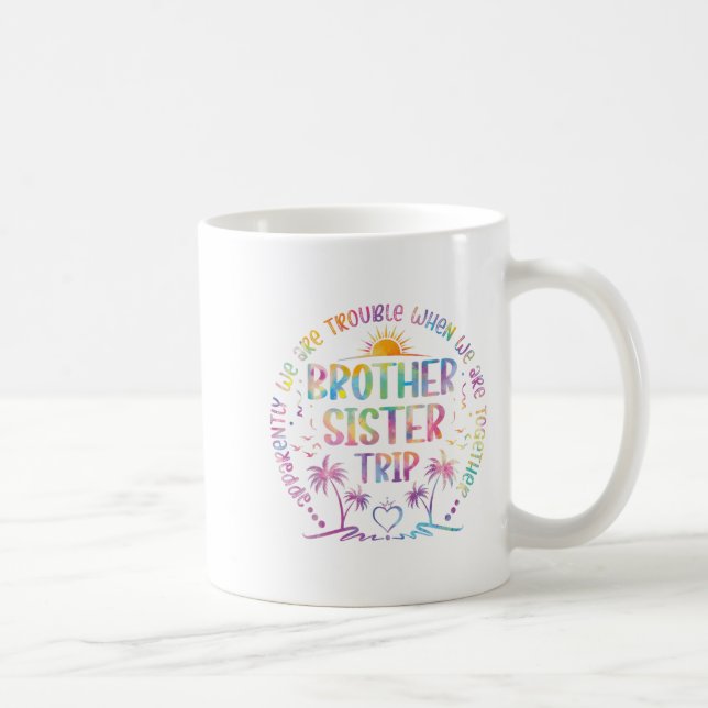 Taza De Café Hermano Hermana Pareja Hermano De Tiro Y Hermana (Derecha)
