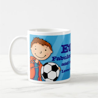 Taza De Café Hermano héroe de fútbol fango azul