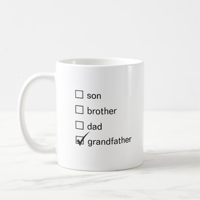 Taza De Café Hermano Hijo Padre Abuelo (Izquierda)