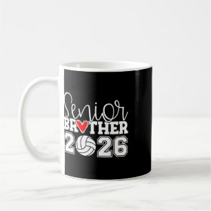 Taza De Café Hermano Mayor de Voleibol 2026 Cl de 2026 Graduaci