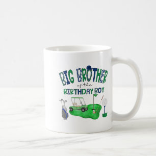 Taza De Café Hermano mayor del golfista cumpleañero hace hoyo e