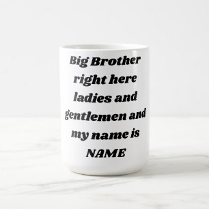 Taza De Café Hermano Mayor Nombre Personalizado – Diseño de Fam