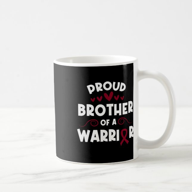 Taza De Café Hermano Orgulloso De Un Guerrero De Células Frías (Derecha)