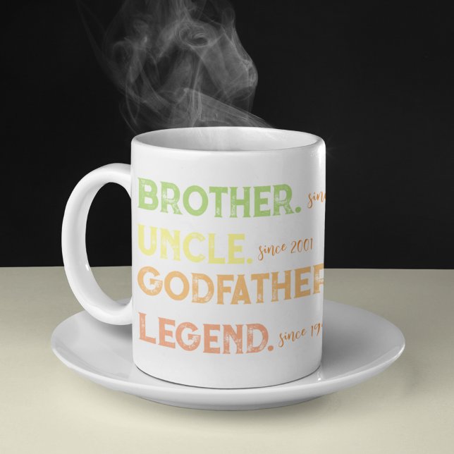 Taza De Café Hermano tío padrino leyenda desde el año (Subido por el creador)