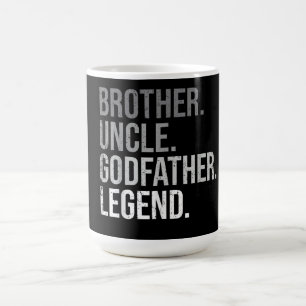 Taza De Café Hermano Tío Padrino Leyenda Diversión Mejor Gracio
