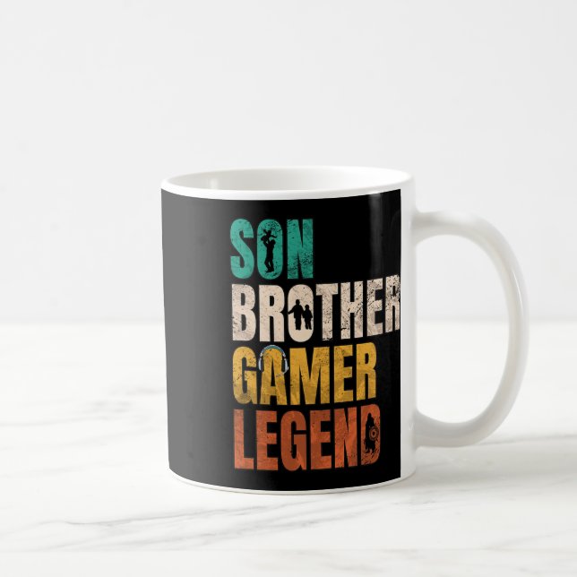 Taza De Café Hermano Video Gamer Leyenda Familia Pareja (Derecha)