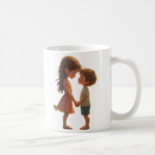 Taza De Café Hermano y hermana Abrazo - Hermanos Encantadores D