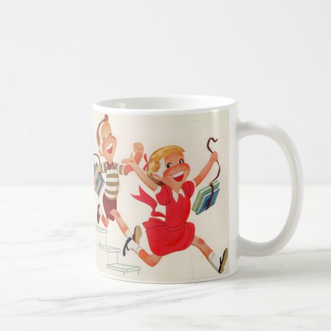 Taza De Café hermano y hermana camino a la escuela (Derecha)