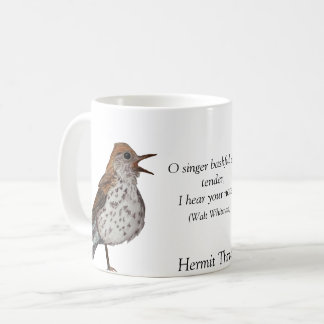 Taza De Café Hermit Thrush Walt Whitman White Coffee Mug