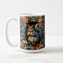 Taza De Café Hermosa ardilla inspirada por William Morris