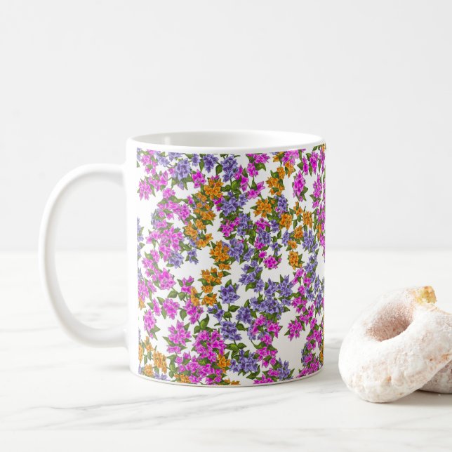Taza De Café Hermosa Bougainvillea (Con donut)