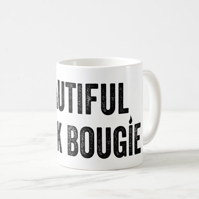 Taza De Café Hermosa Bougie negra - Enriquecedora cita (Anverso derecho)