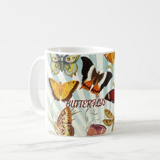 Taza De Café Hermosa Butterflys (Anverso izquierdo)