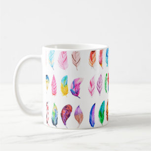 Taza De Café Hermosa colección de plumas acuarelas