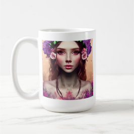 Taza De Café Hermosa Encantadora Fantasía Arte AI