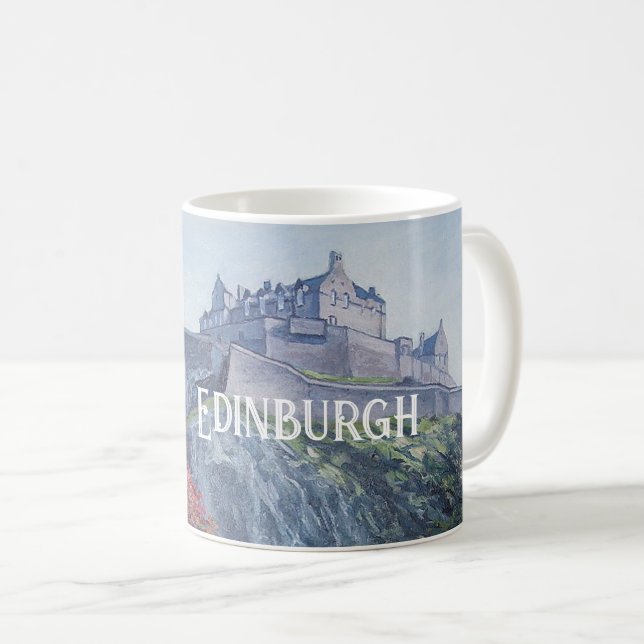 Taza De Café Hermosa Escocia Castillo de Edimburgo arte fino (Anverso derecho)