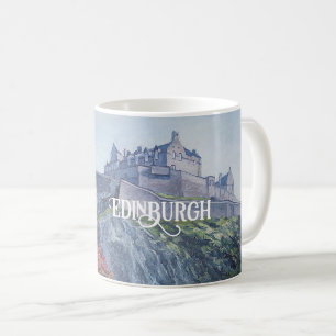 Taza De Café Hermosa Escocia Castillo de Edimburgo arte fino