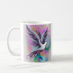 Taza De Café Hermosa estufa de acuarela blanca etérea