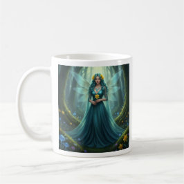 Taza De Café Hermosa Fada de la Marcha de Aquamarine