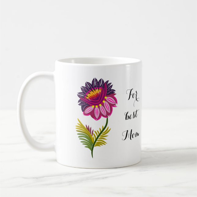 Taza De Café Hermosa flor (Izquierda)