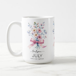 Taza De Café Hermosa Flor Del Mes De Nacimiento/Narciso/Marzo