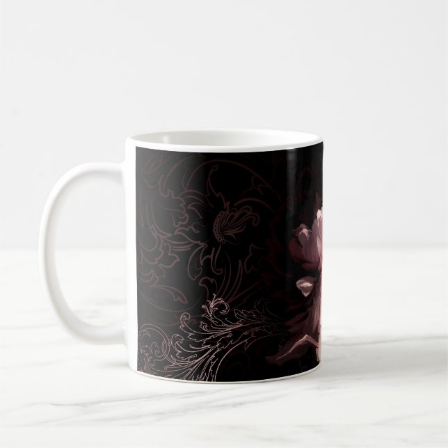 Taza De Café Hermosa flor peony (Izquierda)