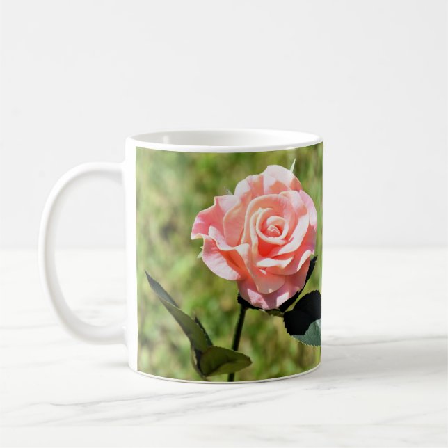 Taza De Café Hermosa Flor rosa Perfecta (Izquierda)