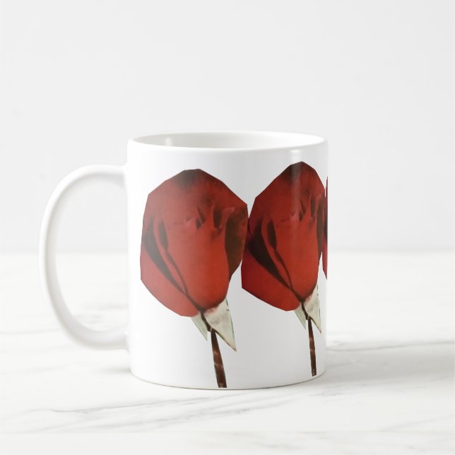 Taza De Café Hermosa floral de Navidades (Izquierda)