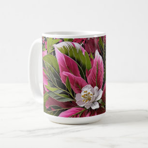 Taza De Café Hermosa floral llamativa