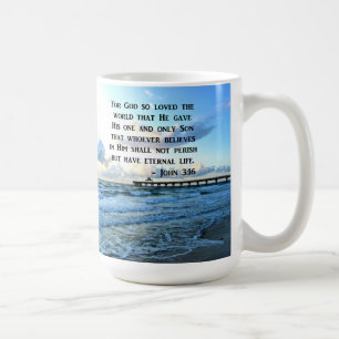 TAZA DE CAFÉ HERMOSA FOTO DE JOHN 3:16 INSPIRADOR