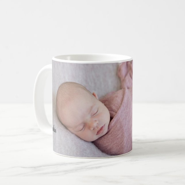 Taza De Café Hermosa foto de niña recién nacida dulce regalo (Anverso izquierdo)