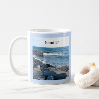 Taza De Café Hermosa foto de nombre azul del Océano Atlántico