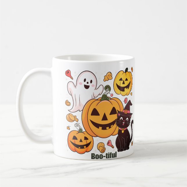Taza De Café Hermosa Halloween (Izquierda)