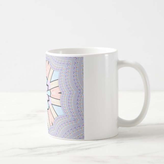 Taza De Café Hermosa impresión de arte geométrico suave y suave (Derecha)