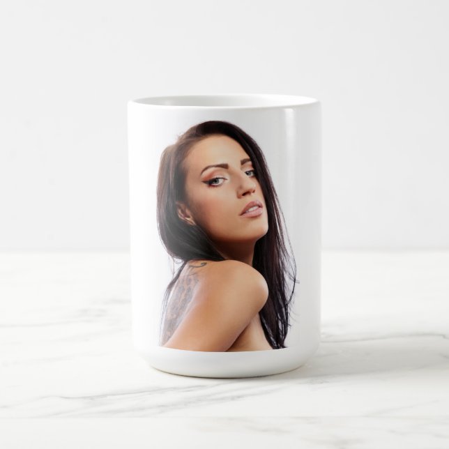 Taza De Café Hermosa Joven Café Mug (Centro)