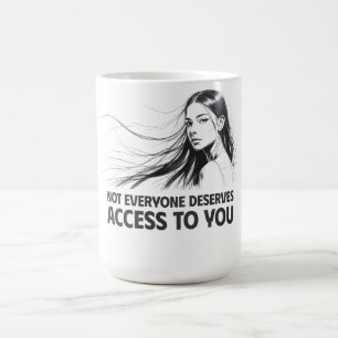 Taza De Café Hermosa línea de arte femenino - que te merece