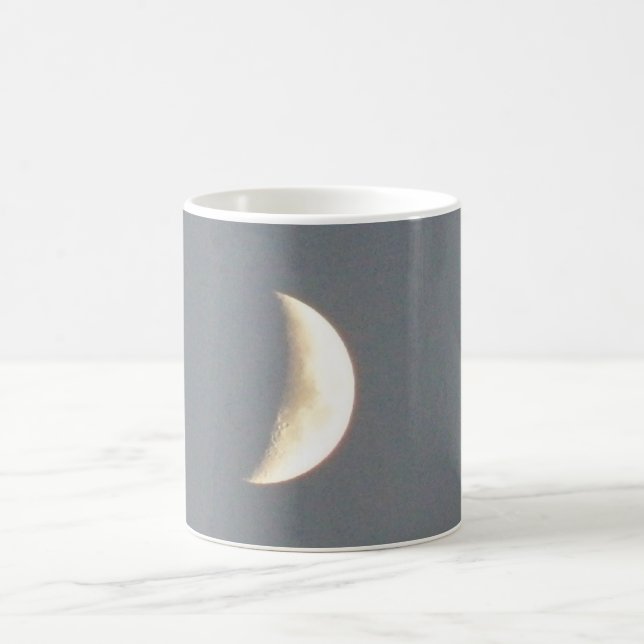 Taza De Café Hermosa luna creciente de Waxing en Dusk Mug (Centro)