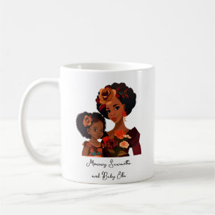 Taza De Café Hermosa madre y hija negra (20)